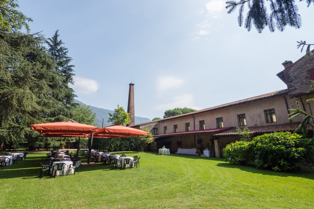 Vista di Villa Damiani dal parco sul retro. Location in Veneto